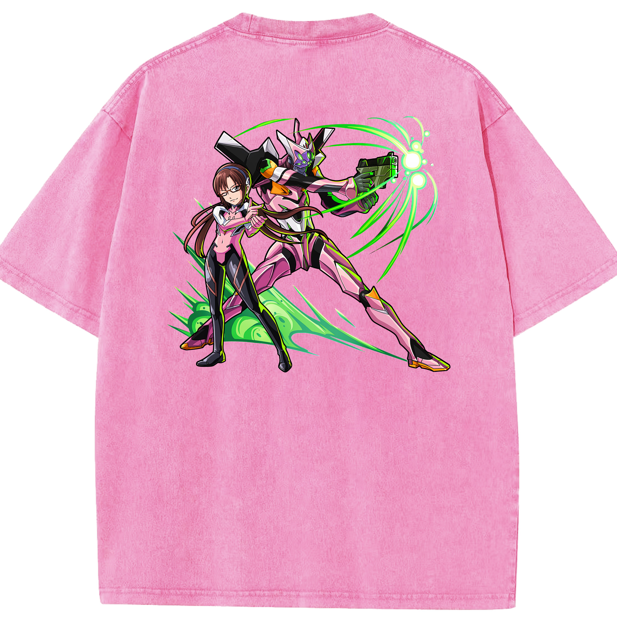 （画像用） EVA 新世紀エヴァンゲリオン 綿100% ヴィンテージ風 半袖Tシャツ（背面プリント）